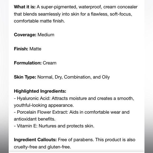 Too Faced Peach Perfect Matte Instant Coverage Concealer- Cappuccino 7g - New - Picture 2 of 5